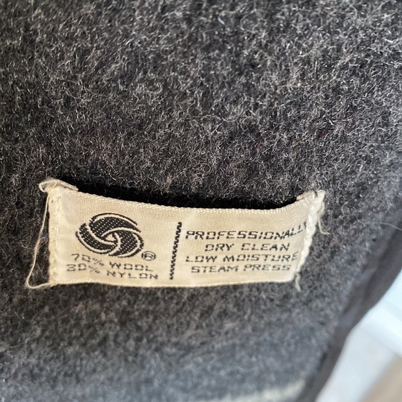 ALORNA vintage wool plaid coat grey gray - Picture 4 of 7